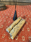 Primitive Tin Rooster Candle Snuffer w/ a set of 4" Faux Tallow Candles