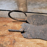 Antique 1700's Hand Wrought Iron Ice Skates.