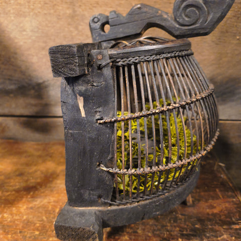 Antique Wooden Bird Cage