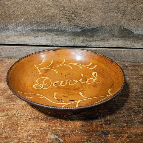 Antique Redware Plate 11"