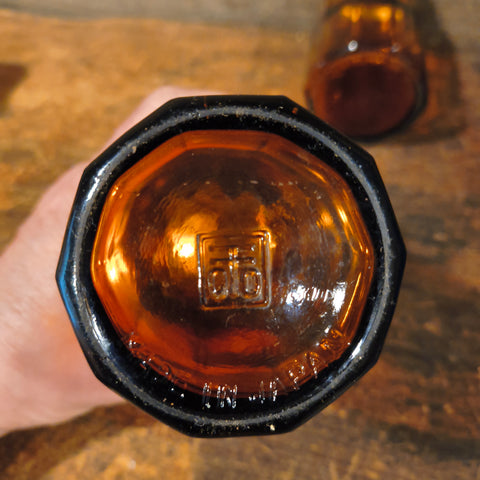 Vintage Amber Salt & Pepper Shakers