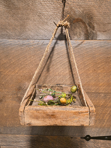 Antique hanging wooden scale