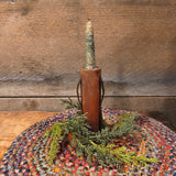 Antique Wooden Make-Do Wooden Candle Holder