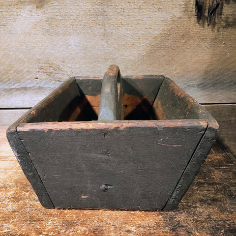 Antique early primitive wooden divided box