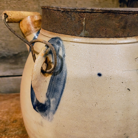 Antique W. Booker, Eastern PA, SALT GLAZE