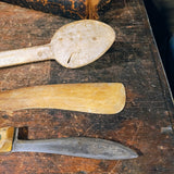 Primitive Wooden Spoon,knife & mixer