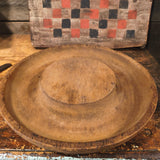 Antique Primitive Wooden Bowl with Wooden Spoon