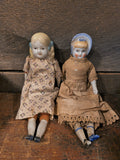 Antique 2 8-in Porcelain Dolls