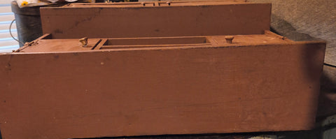 Antique Primitive Wooden Salesman Step back Cupboard