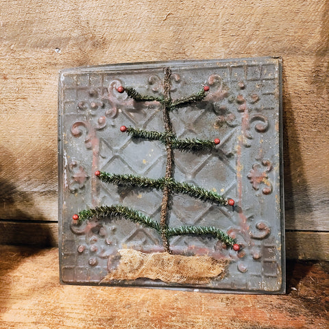 Antique Primitive Winter Decoration