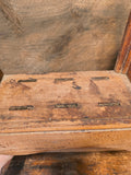 Antique Primitive Wooden Spoon & Mortar Holder