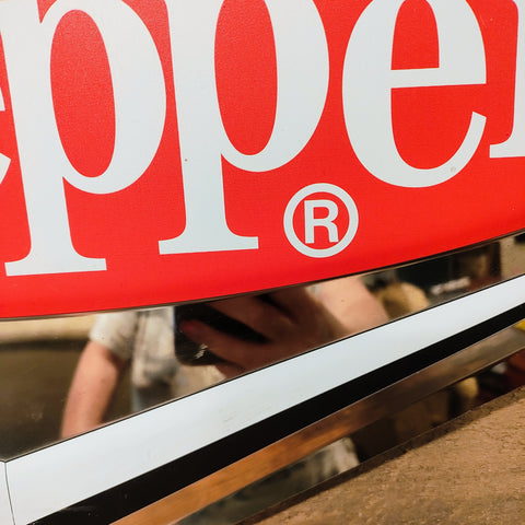 Sign RARE Dr Pepper Chrome Chevron
