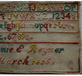 ALPHABET SAMPLER BY ANNIE.E.RAYNER - March 1886
