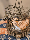 Vintage Wired Chicken Egg Basket