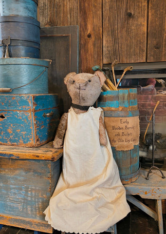 Antique Straw Filled Teddy Bear