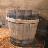 Antique Primitive Wooden Sap Bucket 11"