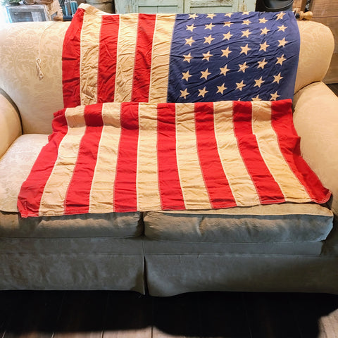 Antique American Flag 48 stars Reliance No. R 46 Made By Annin 4' X 6'