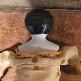 Antique German Flat Top China Head Doll 9"
