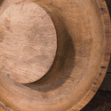 Antique Primitive Wooden Bowl with Wooden Spoon