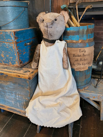 Antique Straw Filled Teddy Bear