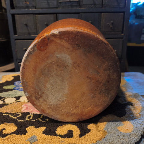 Antique American Redware Preserves Crock