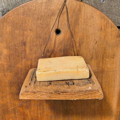 Primitive Wooden Soap Holder w/ Soap
