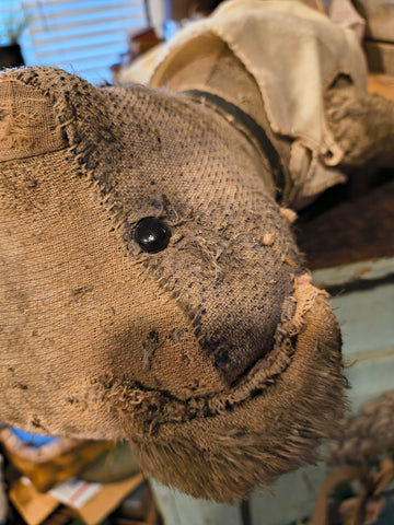 Antique Straw Filled Teddy Bear