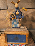 Primitive Folk Art Wooden Box