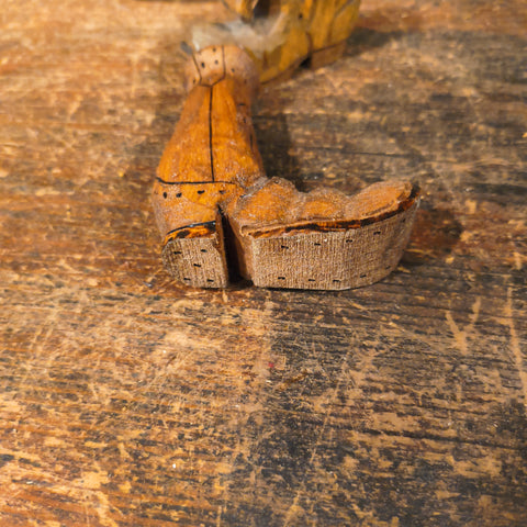 Primitive Gourd w/ 2 Wooden Boots