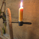 Antique Primitive Wooden Make-Do Lighting
