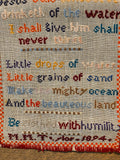 Antique SMALL LATE 19TH CENTURY BIBLICAL QUOTATION & VERSE SAMPLER BY M.M.TAYLOR - 1894