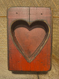 Primitive Wooden Heart Spice Holder