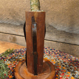 Antique Wooden Make-Do Wooden Candle Holder