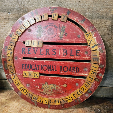 Antique 1912 Reversible Education Board