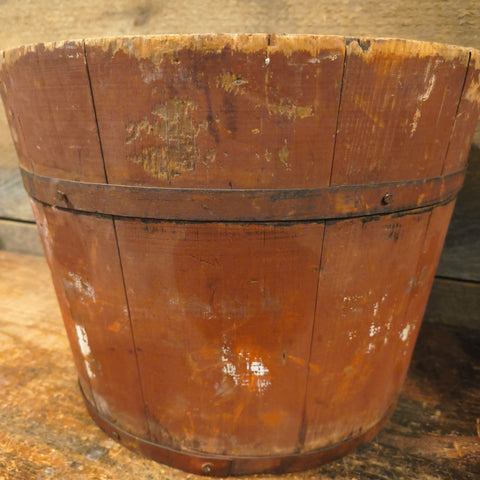 Antique Primitive Wooden Sap Bucket