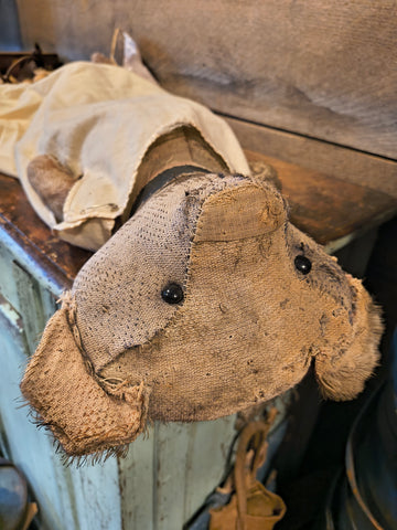 Antique Straw Filled Teddy Bear