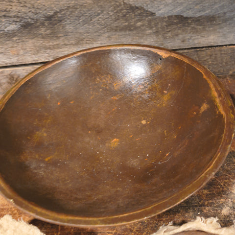 Primitive Wooden Bowl w/ faux Bagels and Tarts