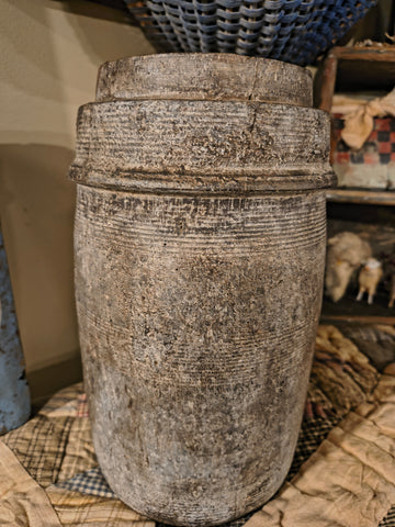 Antique Wooden Water Vessel