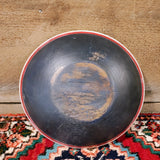 Antique Out Of Round Wooden Bowl.