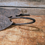Antique 1700's Hand Wrought Iron Ice Skates.