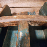 Antique Original Blue Painted Scoop