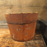 Antique Primitive Wooden Sap Bucket