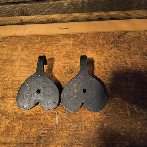 Vintage Wrought Iron Heart Hangers