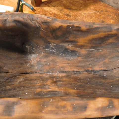 Antique Primitive Wooden Hand Carved Trencher Bowl