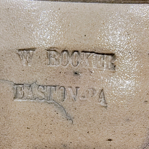 Antique W. Booker, Eastern PA, SALT GLAZE