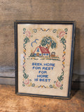 Vintage Cross Stitch w/Frame