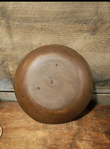 Antique Redware Plate 11.5"