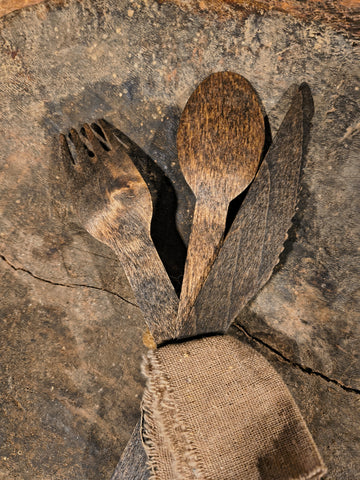 Primitive Wooden set of Utensils