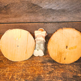 Vintage Mid Century Canadiana Roadside Souvenir, Set 2 Birch Tipis & Pappoose Chief.