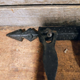 Vtg 5 Pc Set CAST IRON KITCHEN UTENSIL Spoon Ladle Rack TAIWAN Primitive Decor